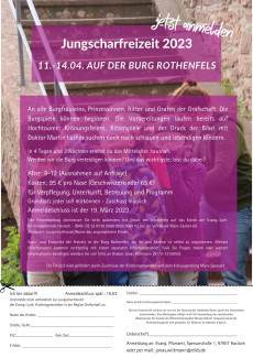 Flyer Jungscharfreizeit 2023