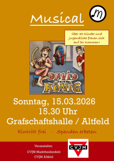 Einladung Musical "David wrid König"